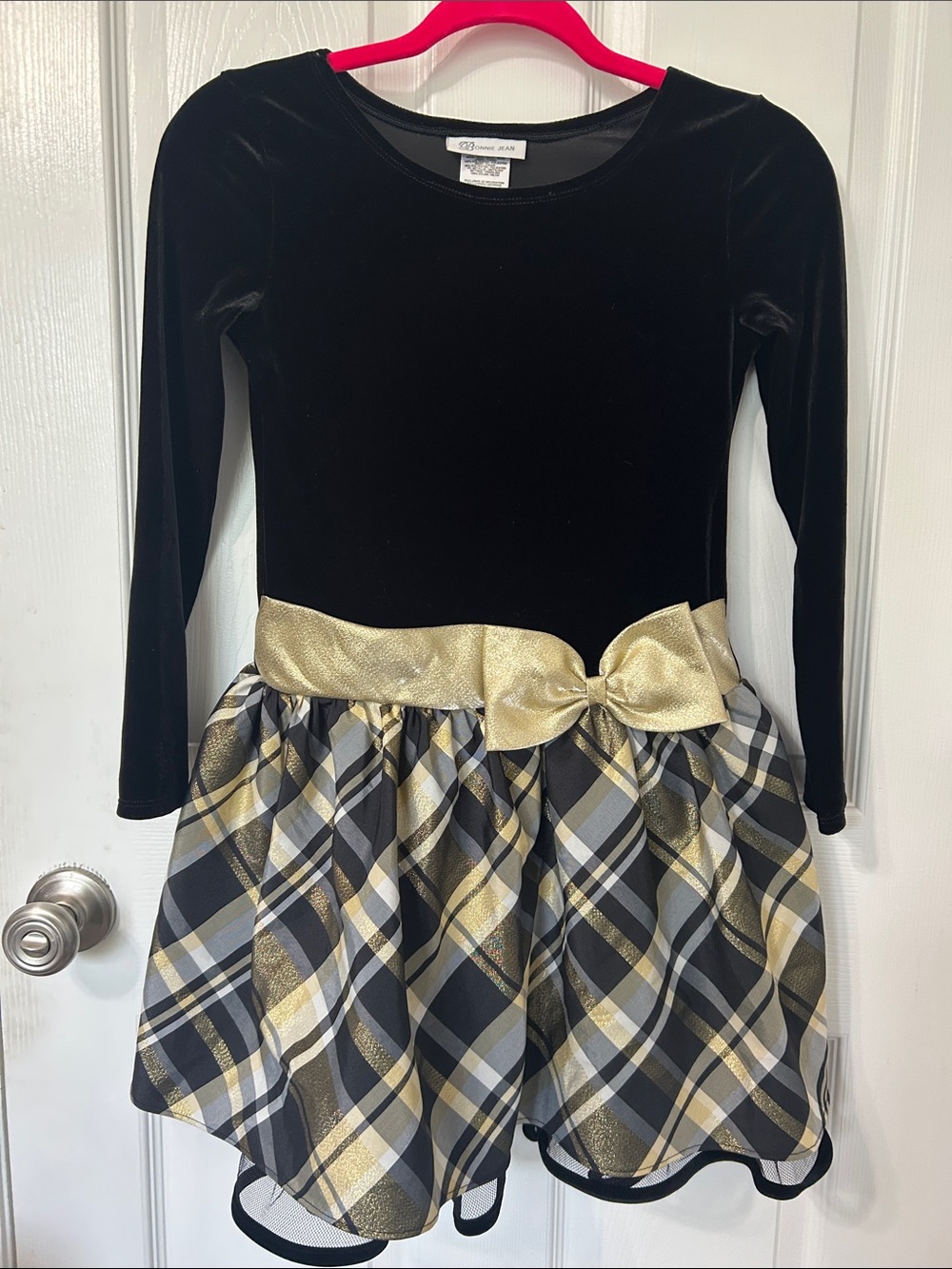 Bonnie Jean Black Velvet Dress